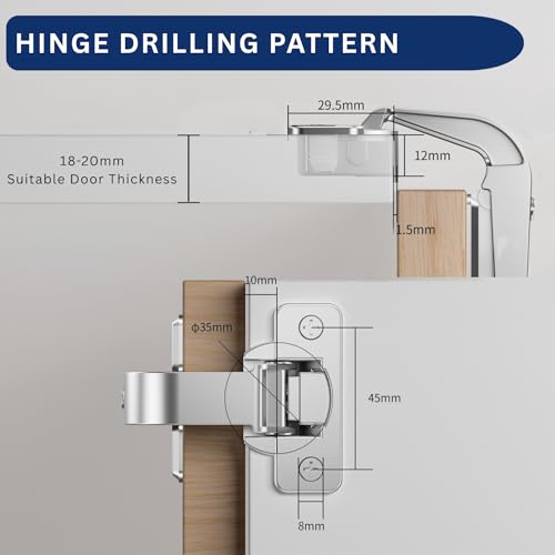 Burks 2 Pack Lazy Susan Hinge 90 Degree Pie Cut Bifold Cabinet Door Hinge Corner Cabinet Hinge