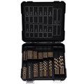 Cobalt Drill Bit Set for Hardened Metal and Stainless Steel, 111Pcs M35 High Speed Steel Twist Jobber Metal Drill Bits 1/16"-3/8", with Plastic Index Storage Case - size: 1/16-3/8 in (111 pcs)