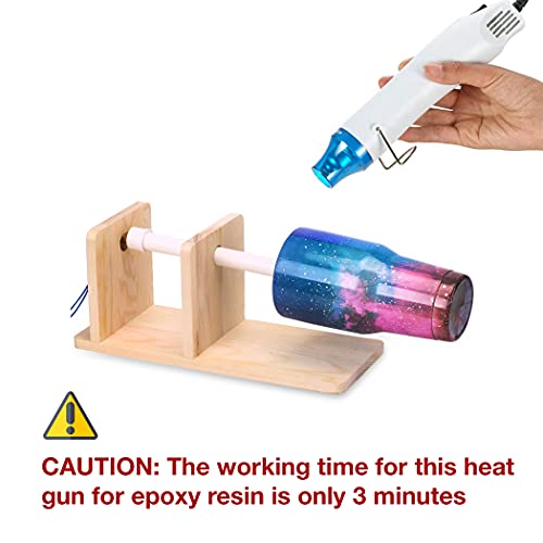 Bubble Removing Tool for Epoxy Resin and Acrylic Art, DIY Glitter Tumblers, Specially-Designed Heat Gun for Making Acrylic Resin Travel Mugs Tumblers to Remove Air Bubbles (White) - color: White