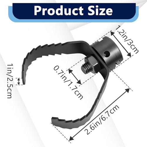 2Pcs Drain Cleaning 3-Inch T-150-1 3" Root Cutter, Sharktooth Cutter Fit for Ridgid Sectional Cable C-10, K-60-SE Sectional Machine, Drain Cleaning and Drain Snake Drill Attachment, Replace 98055