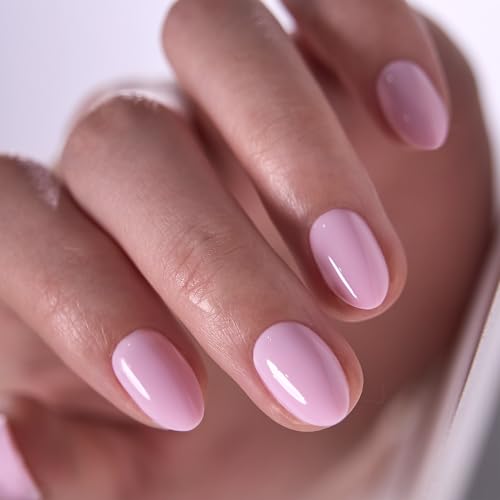 CurvLife Extra Short Almond Press On Nails, Satin Bloom Floral Pink - color: B2 - Satin Bloom