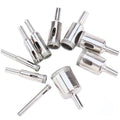 Diamond Drill Bits Set for Glass, Diamond Hole Saw Set 10 PCS | 1/8"-11/16" Glass Drill Bits for Tile, Ceramic Bottles, Pots, Marble, Porcelain - size: 1/8"-11/16"