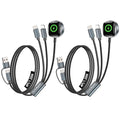 2Pack Travel Essentials for Apple Watch Charger,3 in 2 Charging Cable ﻿ - color: Black, size: 2pack-4ft