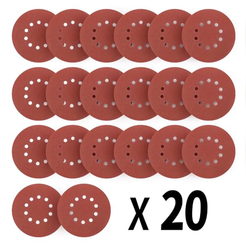 9 Inch 10 Hole Sanding Discs 180 Grit 20Pack Hook and Loop Disc - style: 10 hole-180 Grit
