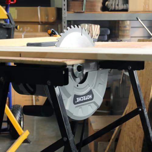Hoteche 10-Inch Compact Portable Table Saw with Saw Blade for Desktop Use - size: 10-Inch