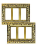 2-Pack Paisley Pattern Triple Decorator Outlet Cover Plate - style: 3 Decorator 2PK
