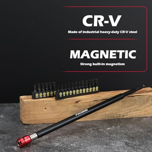 12" Magnetic Screwdriver Bit Holder Set, 1/4 Inch Hex Shank Quick Release Extension Adapter, Super Straight Durable CR-V Steel, Universal Fit for Impact Driver Bits - style: 12inch-1PCS