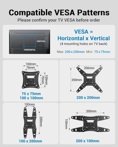 Pipishell Full Motion TV Wall Mount for Echo Show 21/15 and 13-43 Inch Flat Curved Screen TVs & Monitors, Max VESA 200x200mm up to 44lbs, TV Mount Wall Bracket with Rotation Swivel Tilt Extension - size: 13-43 Inch, style: TV Mount without LED