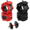 4 Pack Barbell Clamps Collars, 2" Quick Release Weight Clips Fit Olympic Barbell, Heavy Duty Locking Bar Clips for Weightlifting Workout Training Gym Athletes Fitness Enthusiasts (2 Black 2 Red)
