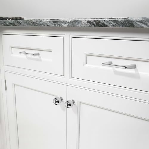 LIMUR 10 Pack 5 Inch (128 mm) Hole Center Polished Chrome Cabinet Pulls - Solid Zinc Alloy Kitchen Cabinet Handles, Drawer Pulls,Drawer Handle, Wardrobe & Dresser Handles, Cupboard Hardware - color: Polished Chrome, size: 5"/128 MM Hole Center