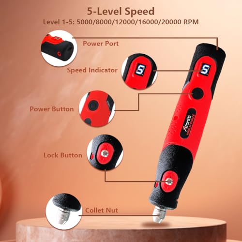 Corded Rotary Tool Electric Detail Sander Small Grinder Pen Kit