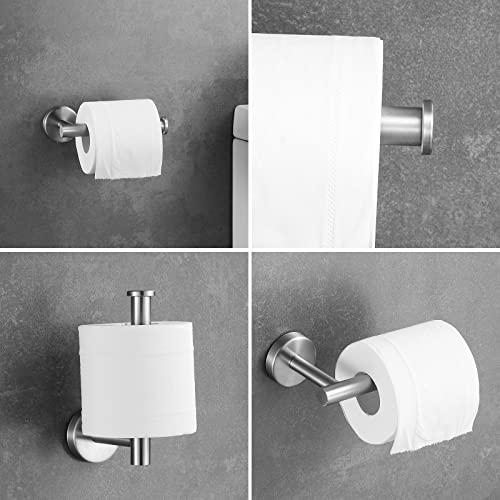 Bathroom Hardware Set 10 Pieces, Stainless Steel Towel Bar Set Includes 16 inch Towel Bar, Towel Hook, Towel Ring Toilet Paper Holder - color: Brushed Nickel-10pcs-16inch