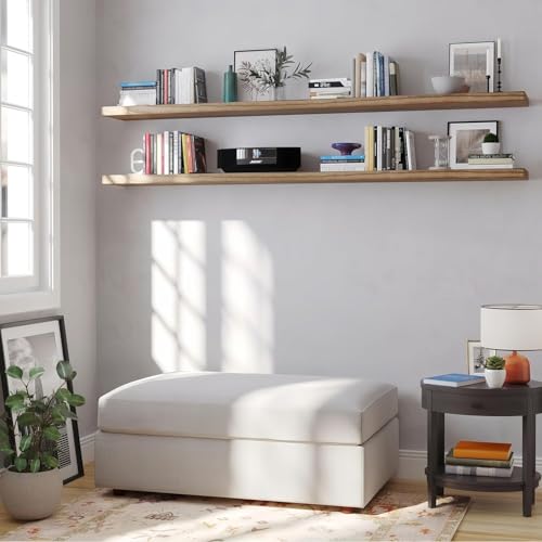 2pcs Floating Shelf Bracket Heavy Duty,Decorative Floating Shelf Hardware Hidden Black Metal Fireplace Mantel Brackets (70"X8"X1.0" Installation Tools) - size: 70X8X1.0 inch