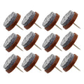 Nailed to The Felt mat 12 PCS - 24 mm/0.95 inch Felt Furniture Pads - Brown. Chair Leg Floor Protectors - Nail in Furniture Pads for Furniture Legs - The Best Felt Chair Pads for Hardwood Floors