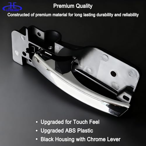 81625 Front Driver Side Interior Door Handle Compatible with Chrysler Town & Country 2008-2016,Dodge Grand Caravan 2008-2020,Chrome Lever - size: Front Left