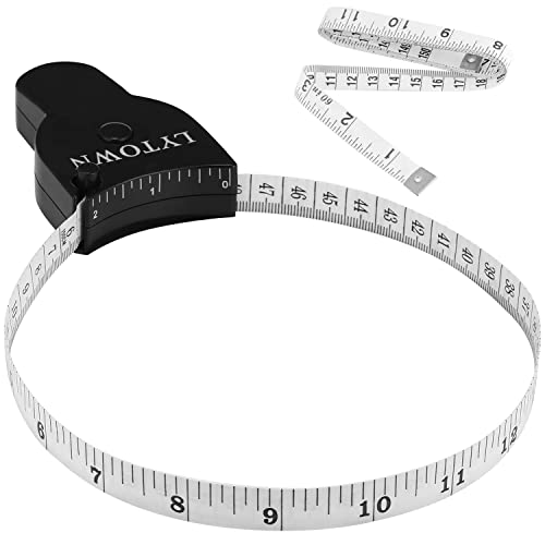2PCS Tape Measure Body Measuring Tape 60inch (150cm), Retractable Measuring Tape for Body Measurement & Weight Loss, Accurate Body Tape Measure for Fitness, Tailor, Sewing, Handcrafts, Clothes - color: Black