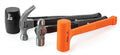 Titan 4-Piece 16oz Hammer Set: Claw, Rubber Mallet, Dead Blow, Ball Peen Hammers - 16oz Each, Orange, Non-Slip Rubber Grip - style: 4pc Set Assorted