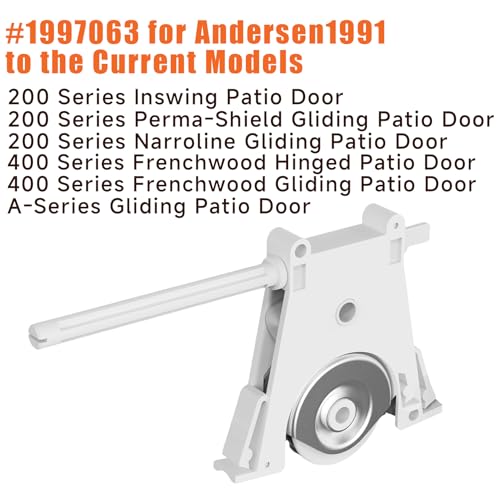 Sliding Screen Door Rollers for Andersen Gliding Screens Replacement, 1-1/4" Nylon Concave Wheels, Fits 200 & 400 Series Patio Door Screen Wheel - color: White