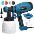 Paint Sprayer, Electric Spray Paint Gun, 3 Modes & 4 Brass Nozzles - color: Blue