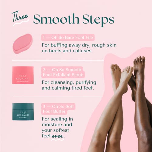 Bare August Glass Foot File Callus Remover- Heel Scraper & in Shower Foot Scrubber Dead Skin Remover - Pedicure Foot Buffer for Soft Feet - size: 1 Count (Pack of 1), style: Professional