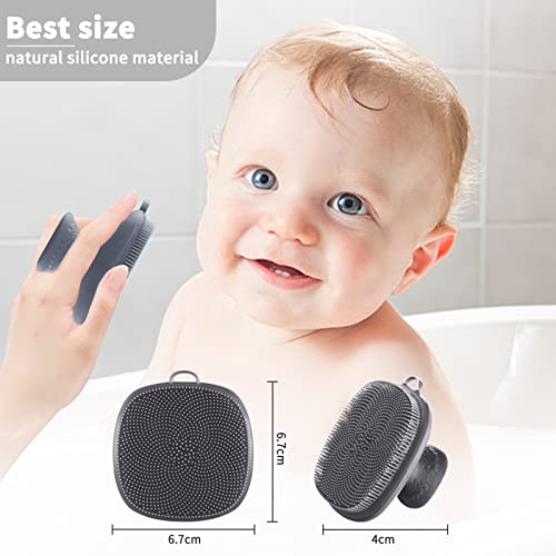 Face Scrubber Face Scrubber for Men Facial Cleansing Brush Silicone Face Wash Brush Manual Waterproof Cleansing Skin Care Face Brushes for and Exfoliating (Gray) - color: Gray