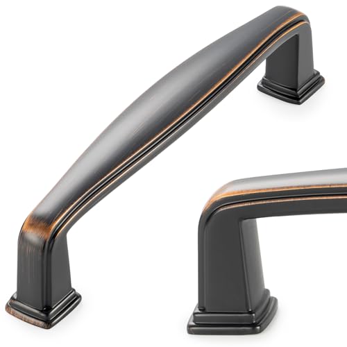 KOOFIZO 10 Pack 3-3/4 in Oil Rubbed Bronze Cabinet Pulls Drawer Handle 1817 - color: Oil Rubbed Bronze, size: 3-3/4" CC - 10Pcs