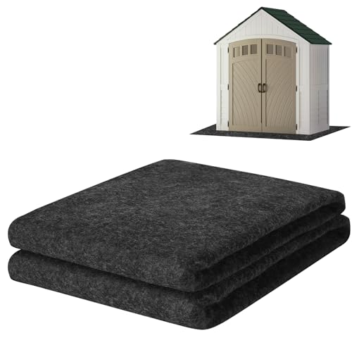 ToLanbbt Outdoor Storage Shed Floor Mat, 5 x 4 FT Waterproof Carport Mat, Washable Furniture Pad with Non Slip Backing for Dust, Oil, Protection, Storage Shed Not Included - size: 5 x 4 FT