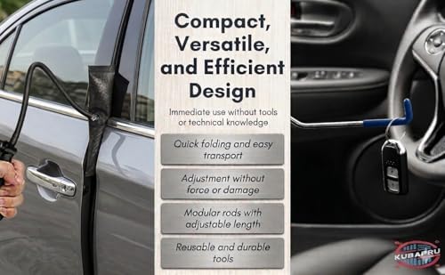 22-Piece Stainless Steel Car Repair Kit, Air Wedge & Carry Bag