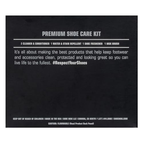 MGK Complete Kit: Shoe Cleaner, Care, Water & Stain Protection - Revitalize, Shield, and Freshen Sneakers, Leather, and Dress Shoes With Deodorizer