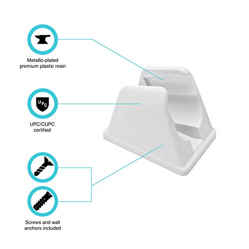 Dura Faucet DF-SA156-WT RV Handheld Shower Wand Bracket (White) - color: White