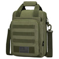 Tactical Messenger Bag, Laptop Briefcase MOLLE Shoulder Pack Handbag - color: Army Green