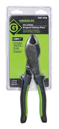 Greenlee 0251-07M Diagonal Cutting Pliers, Mini Molded Grip, 7"