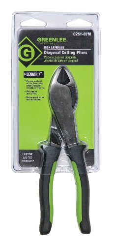 Greenlee 0251-07M Diagonal Cutting Pliers, Mini Molded Grip, 7"
