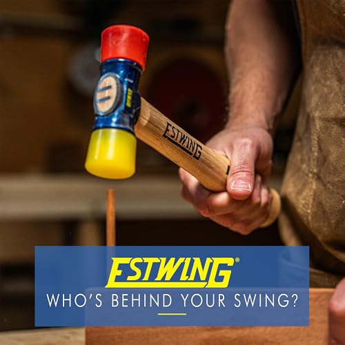 ESTWING Rubber Mallet, 12oz Red & Yellow Mallet, DFH12 - size: 12 oz