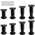 8 PCS Adjustable Metal Furniture Legs 3.15-4.72 Inch, Heavy Duty Replacement Support Legs with Screws for Sofa, Bed,Dining Table, Cabinet Reinforcement