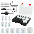 GMTOOLS Hole Saw Kit Bi Metal, with 3/4" to 2-1/2" 22 PCS Saw Blades in Case, Hole Saw Set for Metal, Wood and Plastic, with Clean and Smooth Cutting Edge, Fast Chip Removal - style: BI Hole Saw 22pcs