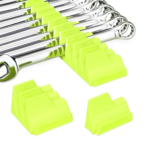 Ernst Manufacturing Wrench Pro - Modular Wrench Organizer for 40 Wrenches (Hi-Viz) Patented - Made in the USA - color: Hi-viz