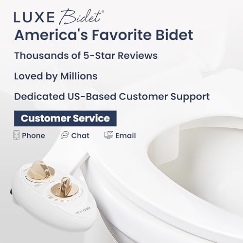 LUXE Bidet NEO 120 - Bidet Attachment for Toilet Seat, Gold - color: Gold