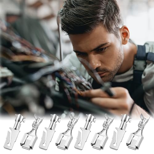 LEIFIDE 100 Pcs Electrical Terminals Kit Compatible with 56 Series, Sliver - color: Sliver