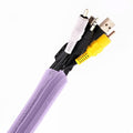 Pixio 10FT Tubing Cable Sleeve – Purple 1/2 inch Flexible Cable Management Sleeve for PC, Gaming, TV & Office, Wire Organizer for Desk Cable Cleanup - color: Purple