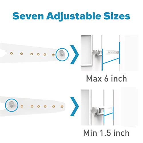 Neobay Cat Door Latch with Stabilizer, Keeps Dogs Out of Litter Box - color: White 2 Packs