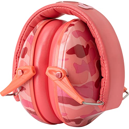 Snug Kids Earmuffs – Noise Reduction for Toddlers & Children – Adjustable, Lightweight, Foldable, Soft & Comfortable - color: Pink Camo