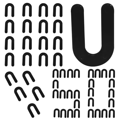 50 Pcs Horseshoe Tile Spacers, 1/4 Inch U Shape Plastic Shims Structural Shims, Leveling Clips for Floor Wall Tile Installation, Black - size: 1/4"(50pcs)