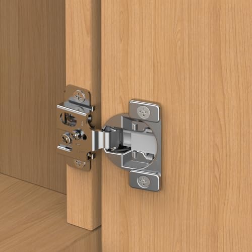 Chibery 20 Pack Face Frame Cabinet Hinges, 1/2" Overlay, Soft Close, 105° - size: 1/2 Inch Overlay