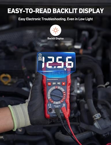 AstroAI Digital Multimeter Voltage Tester, TRMS 2000 Counts Volt Meter; Fast and Accurately Measures AC/DC Voltage & Current, Resistance, Diode, Continuity and NCV (DM200M)