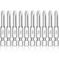 NAUIX 10Pcs Phillips #2 Bit Set (2" Long), PH2 Phillips Head Drill Bits - style: PH2