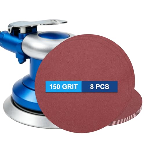 8 Pack 10 Inch PSA Sanding Discs 150 Grit Aluminum Oxide, Red - size: 150 grit