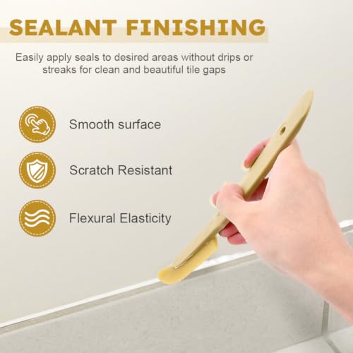 8pcs Rubber Caulking Spatula Tool, Reusable Caulking Tool Sealant Spatula Spreader 4 Sizes, Caulking Finishing Tool Applicator for Tiles Brick Floors Walls Bathroom Kitchen