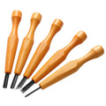 WILLBOND 5 Pcs Linoleum Carving Tool Set Wood Handle Linocut,Assemble - style: Assemble