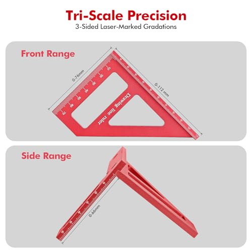 Mini 3D Multi Angle Measuring Ruler, Precision Carpenter Square